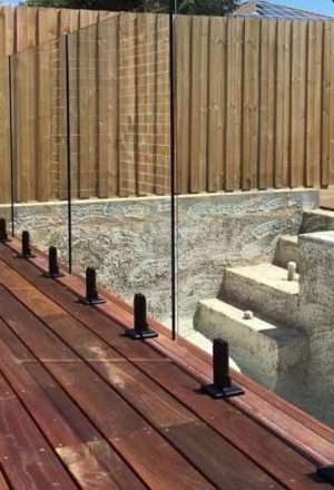Black spigots Glass pool fencing direct
