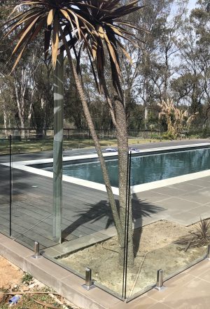 Rural setting Glass pool fencing direct